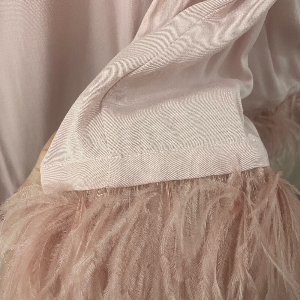 Sleeper Pink Feather-Trim Pajama Set - Picture 3 of 4